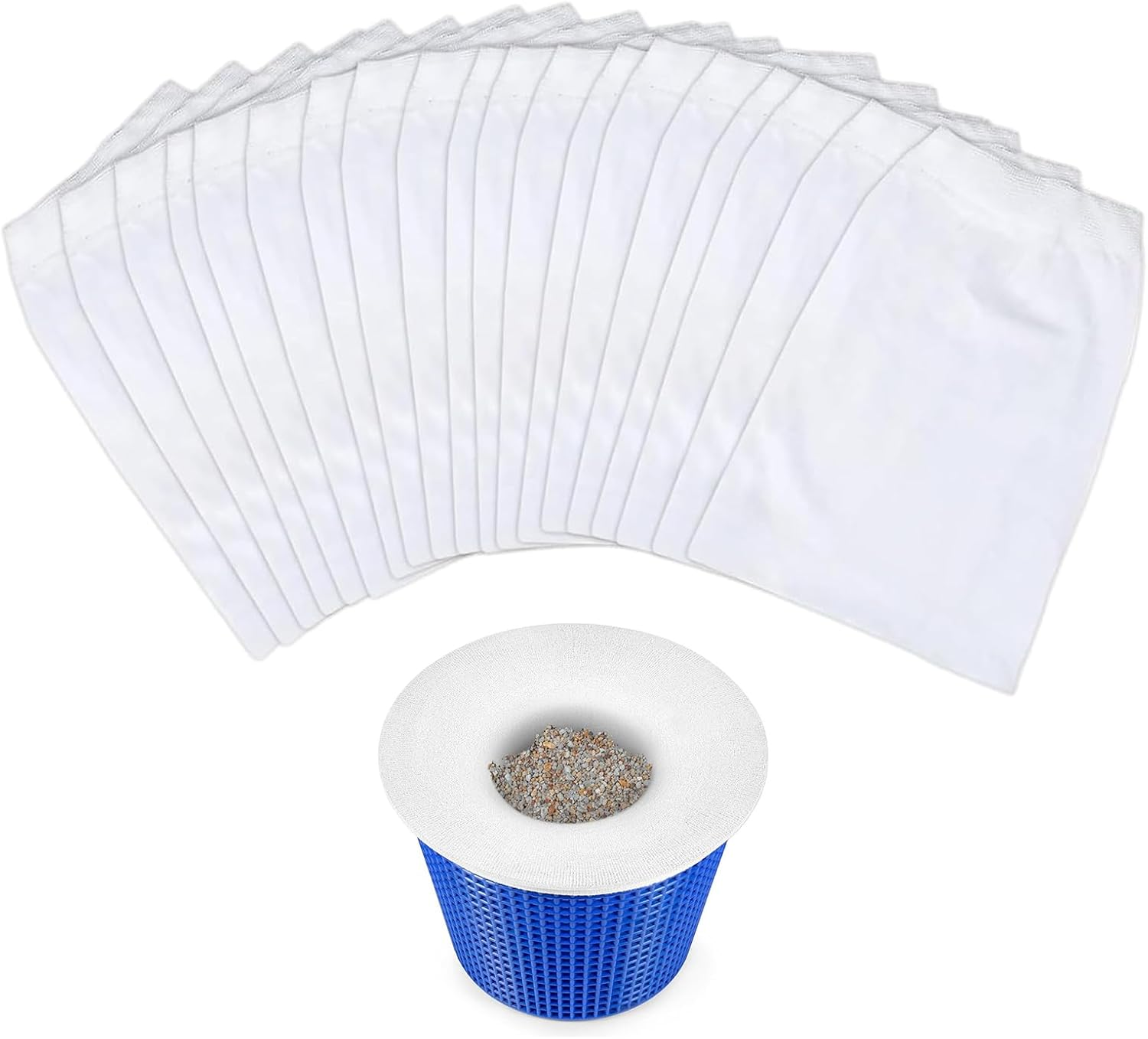 20 Pcs Pool Skimmer Socks, Fine Mesh Filter Socks for Skimmer Basket - Capture Debris, Leaves & Fine Particles for In-Ground, above Ground Pools & Hot Tubs image number 6