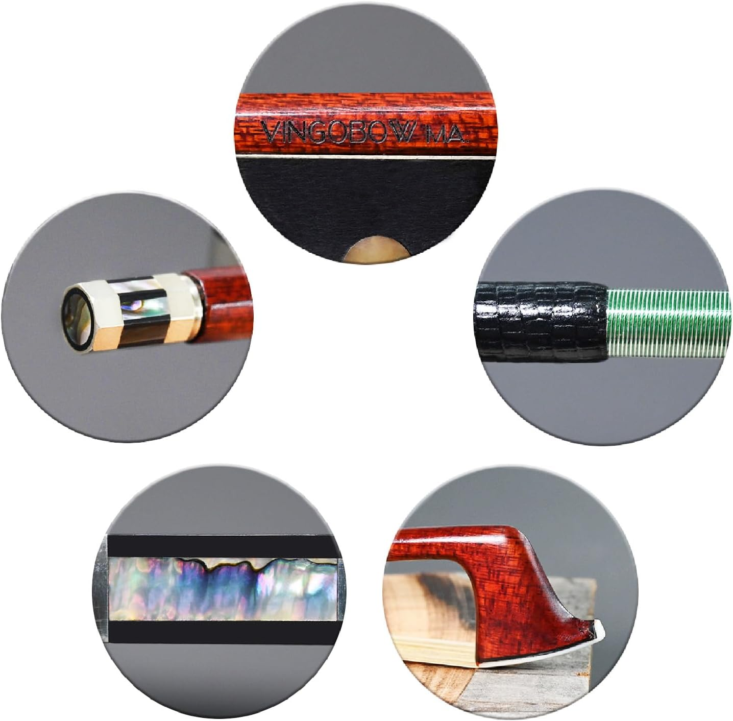 Wood and Carbon Fiber Hybrid Violin Bow 4/4 Size