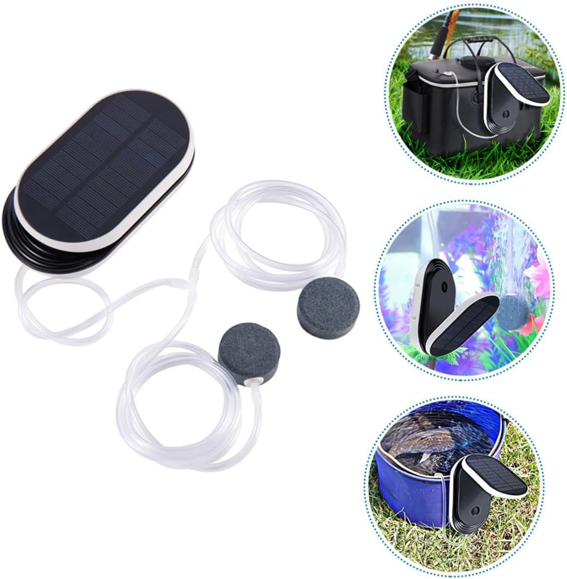 NOLITOY Solar Powered Fish Tank Aerator with Pure Copper Core Noise-Reducing Oxygen Pump for Outdoor Ponds and Aquariums Portable Solar Panel Pump Kit with Intelligent Control and Built image number 6