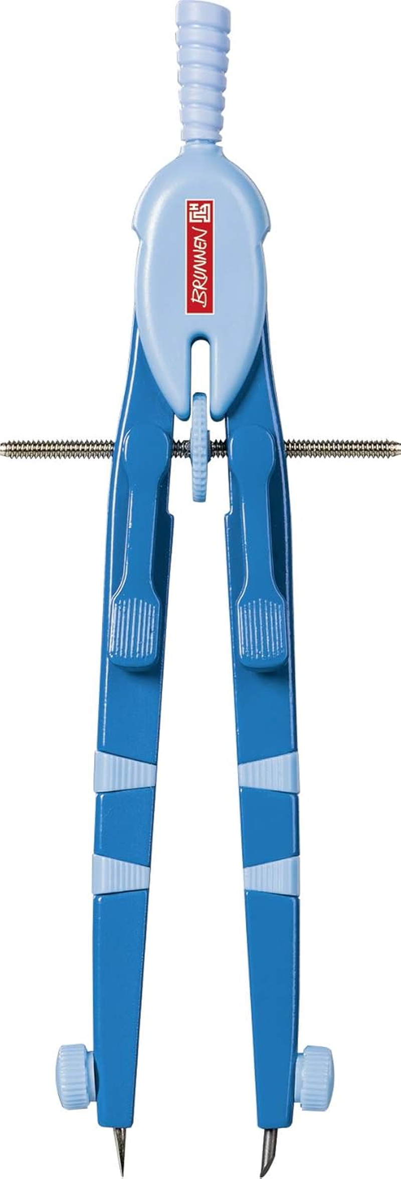 Brunnen 104954090 Spring Bow Compass Length 170 Mm in Shatterproof Plastic Case with Transparent Lid Kiwi Colour Code"Peak 4" (For Circles up to 38 Cm Diameter