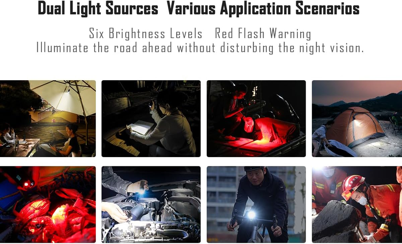 IMALENT BL70 EDC 6000 Lumens Rechargeable Torch, Small Pocket Size Mini Red Light Travel LED Flashlight Waterproof, Lightweight Tactical Torch for Camping, Fishing, Hiking