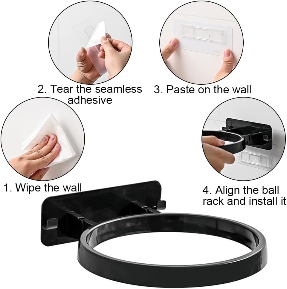 MTSDM Ball Storage Rack, Basketball Holder Wall Mount, Foldable Hoop Hangers Space Saving Hat Display Rack Storage Shelf, Ball Sports Equipment Storage Rack for Room, Living Room Basement Ball Holder image number 1