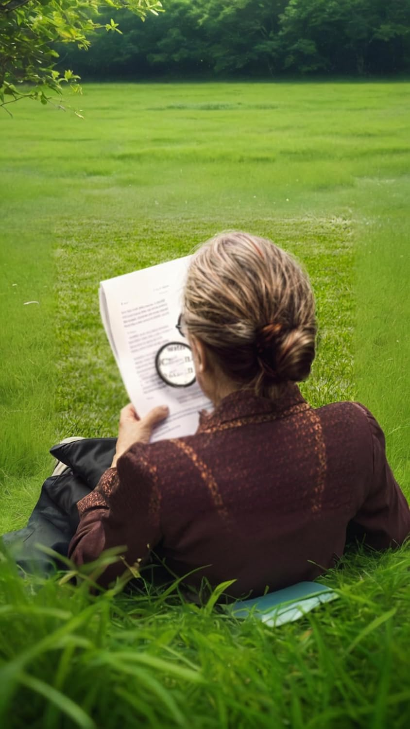 10X HD Pocket Magnifier with Flip Lens, Mini Folding for Reading & Jewelry, Portable with Leather Cover, for Low Vision & Inspections(60 Mm Diameter) image number 2