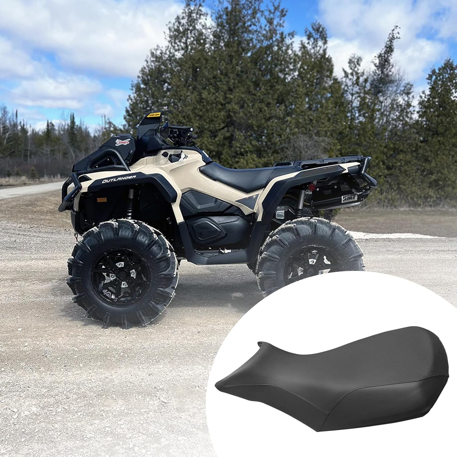 Smotrcc Outlander Seat Covers Compatible with Can Am Outlander Max 450 500 570 650 800 850 1000 2013-2021,Accessories for Can Am Seat Replacement