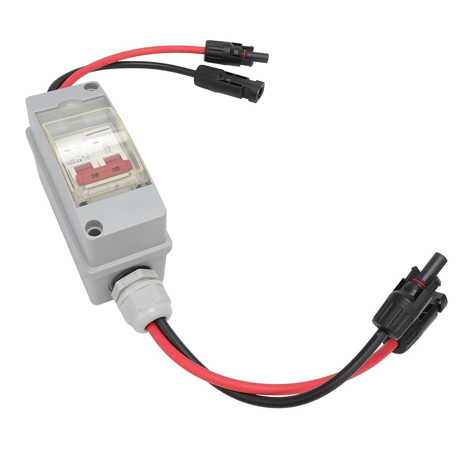 Circuit Breaker Tool Kit with Accessories, MCB 2P DC 500V 32A Disconnect Switch (With Cable and PV Connector) image number 1