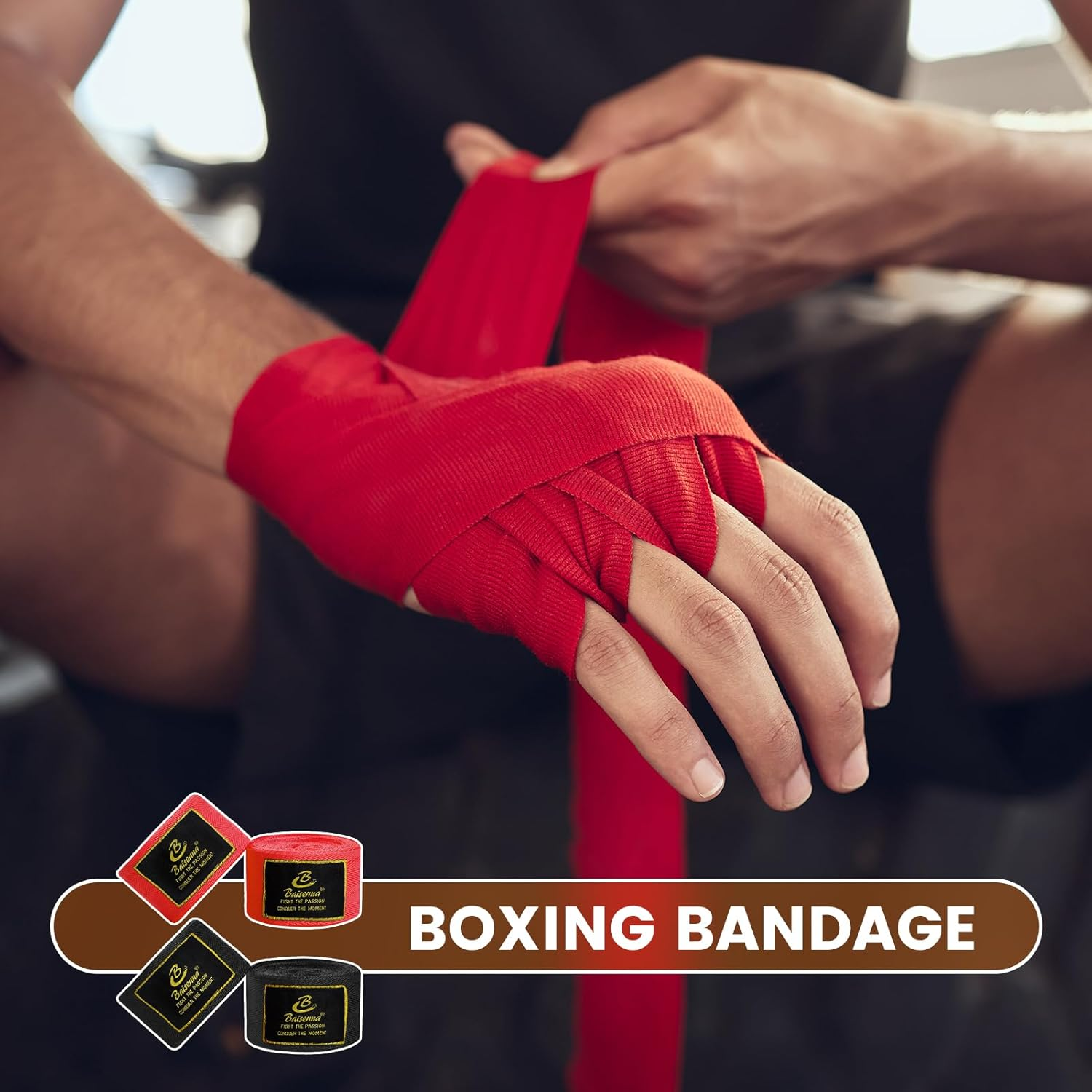 4 Pcs Boxing Hand Wraps, Elastic Bandages Training Wrist Support Inner Gloves Boxing Wraps for Muay Thai MMA Kickboxing Gym Fitness Combat Sports Men Women Martial Arts Protective Gear image number 4