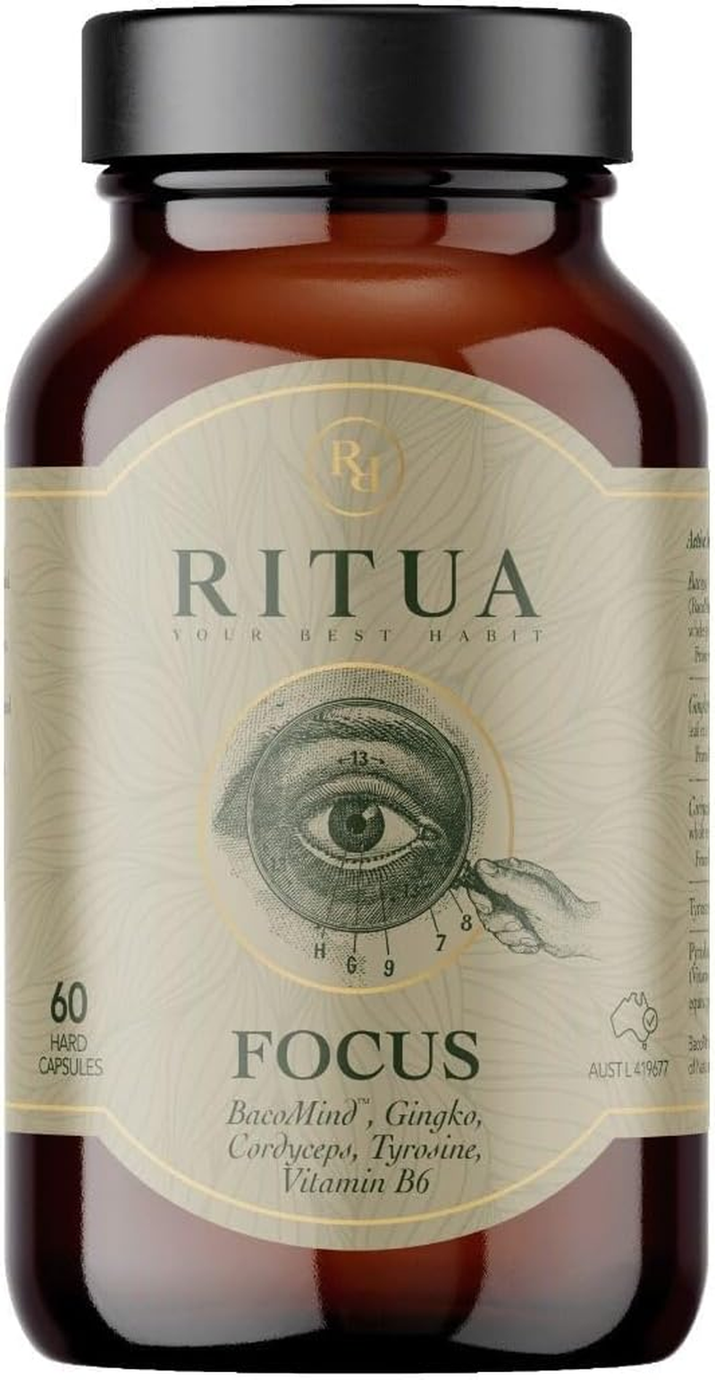 Wellness Nootropic Mushroom Blend with Bacopa, Gingko, Cordyceps & Amino Acids, 60 Capsules for Adults image number 3