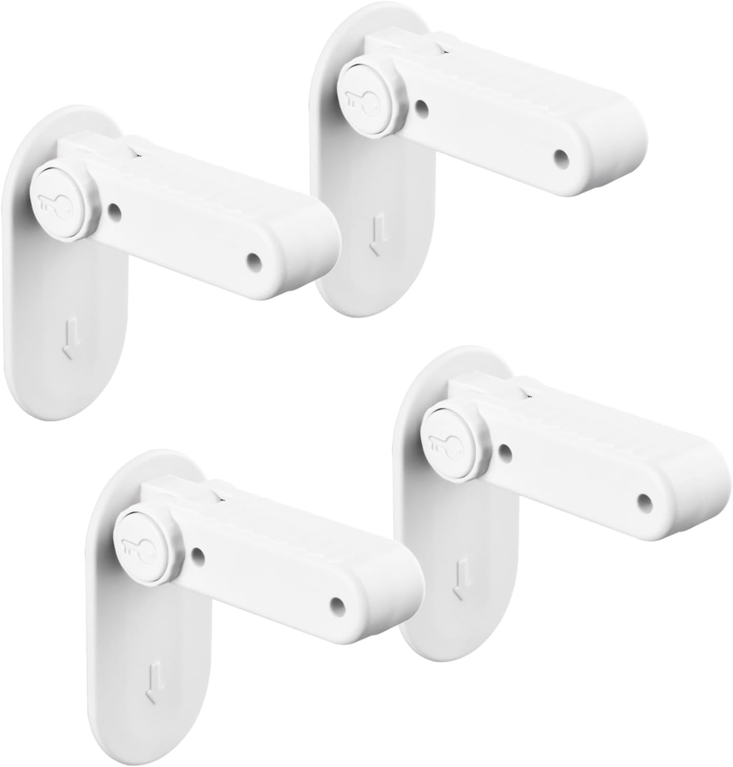 Childproof Door Lever Lock (Black, Pack, 4)