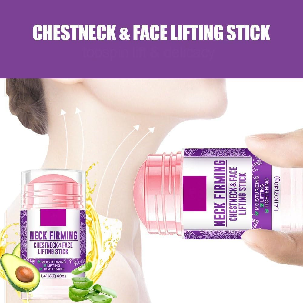 Retinol Collagen Neck and Chest Firming Stick, anti Aging & anti Wrinkle Stick for Tightening, Lifting, and Moisturizing Neck, Chest & Face, Reduces Double Chin & Sagging Skin for Women & Men (1PCS) - 2Pcs image number 5