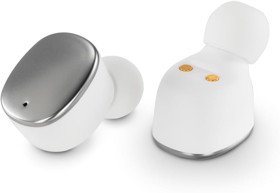 Hama Spirit Pure Bluetooth Headphones (In-Ear Headphones with Microphone, True Wireless Earbuds with Charging Station, IPX5 Splashproof, 25 Hour Battery, Wireless Headphones with Voice Control) White image number 2