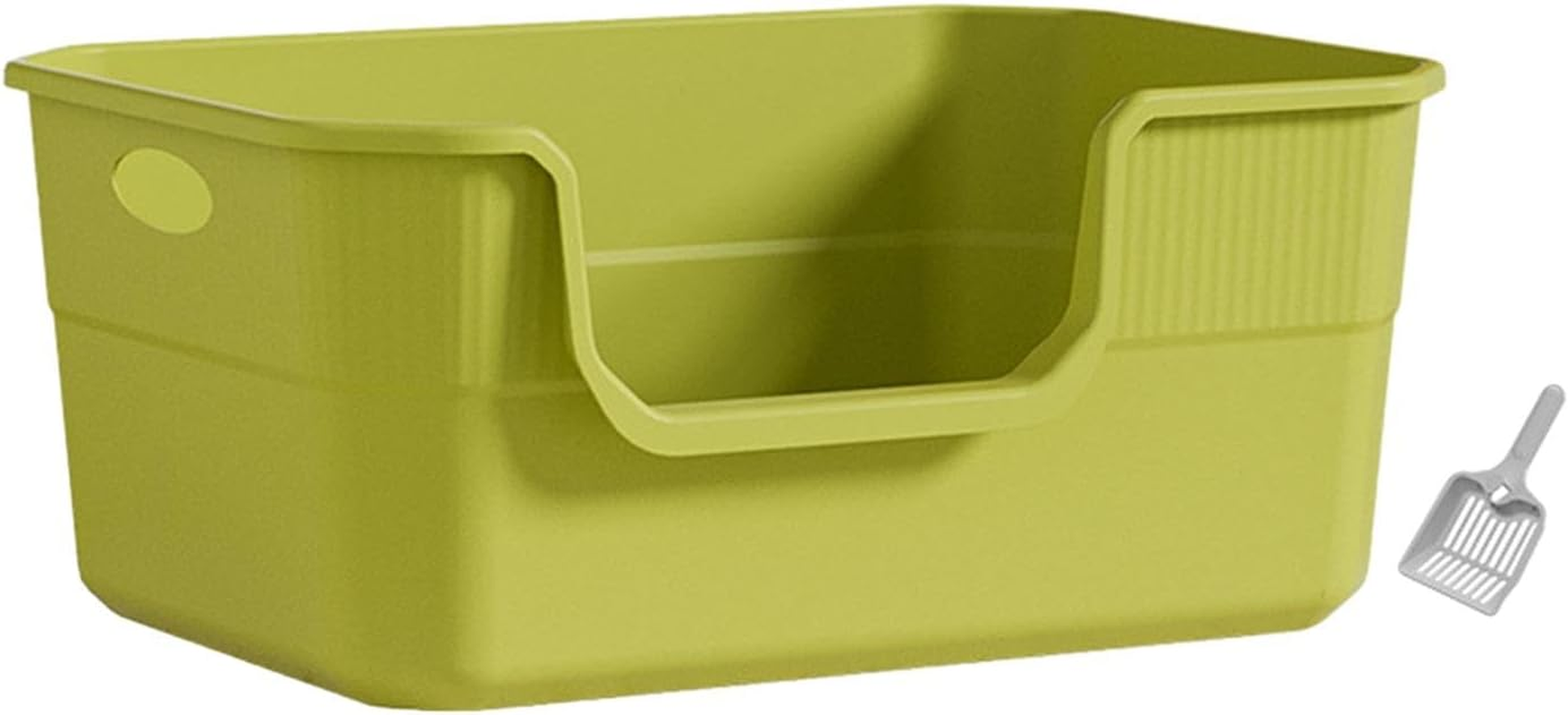 ＡＷＨＡＯ Open Top Pet Litter Box Extra Large for Small and Large Cats Sifting Litter Tray, Green image number 4