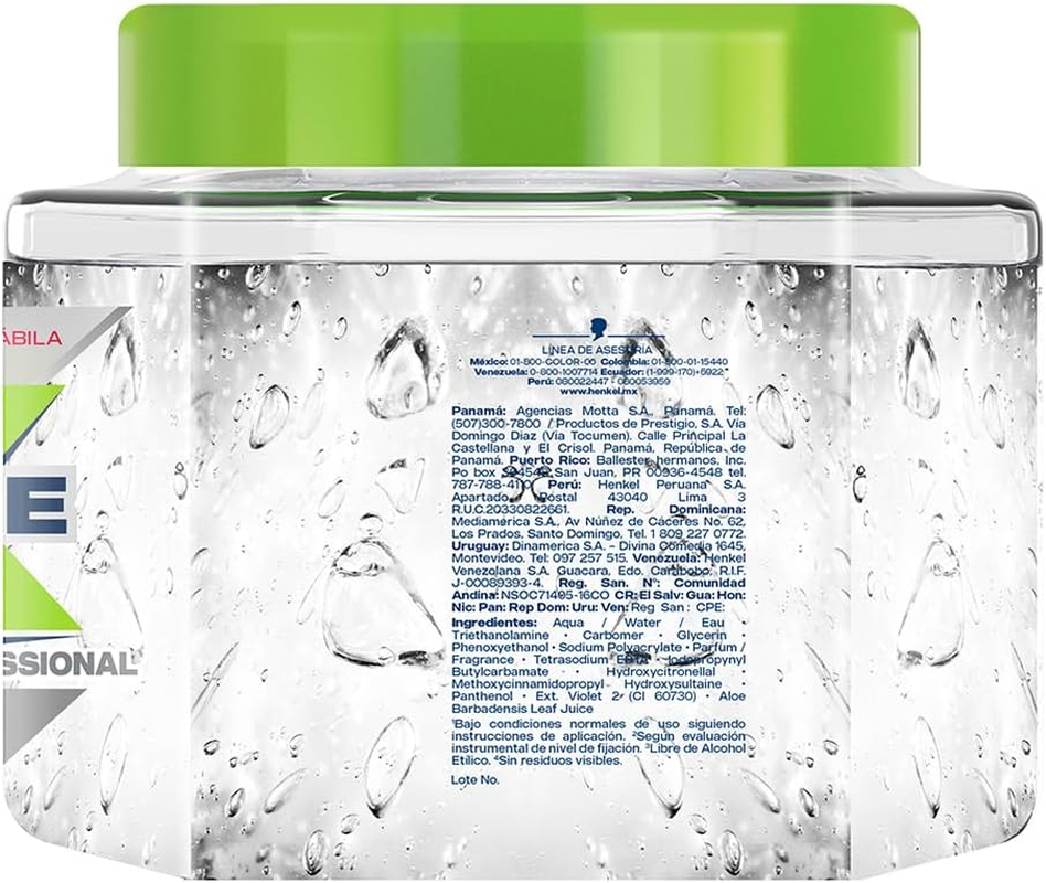 Wet Line Xtreme Professional Mexican Hair Styling Gel Clear Cap 35.27 Oz / 1 Kg with Aloe (Directions and Ingredients in Spanish)