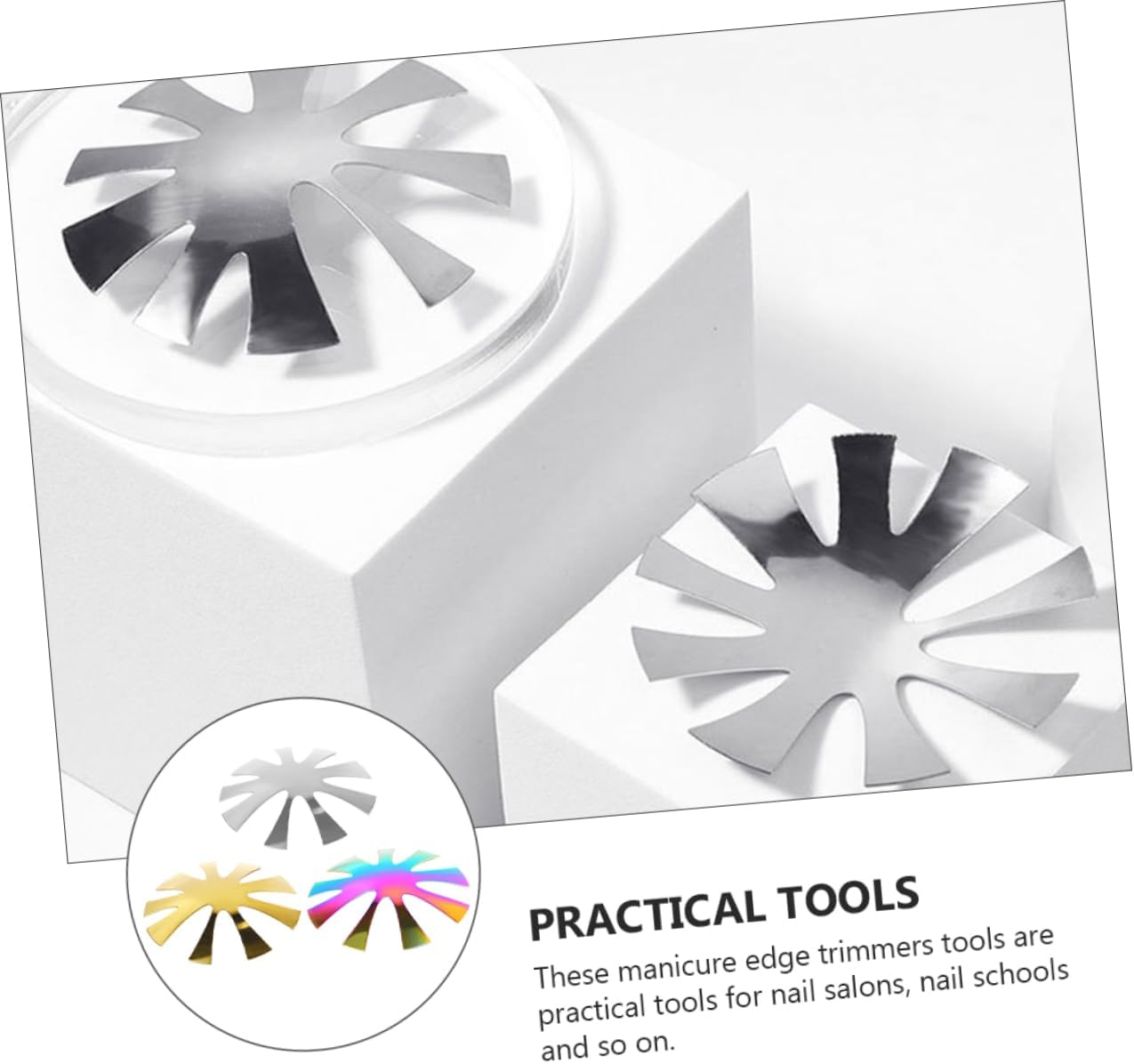 MERRYHAPY 3Pcs French Manicure Stencils Nail Art Tools for Manicure Nail Stencils image number 6