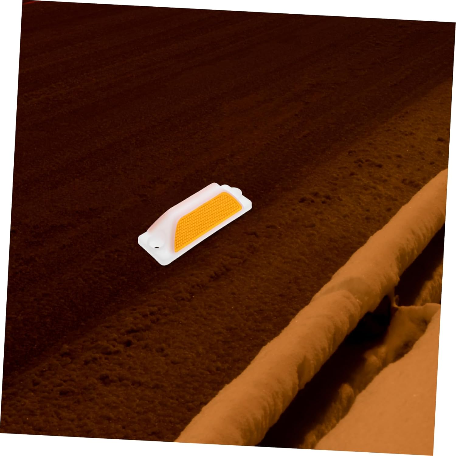 2Pcs Rectangular Reflective Driveway Markers 11.5X40Mm Dual Yellow Fence Reflectors for Road Safety Pavement Delineators Suitable for Parking Lots and Highways image number 1