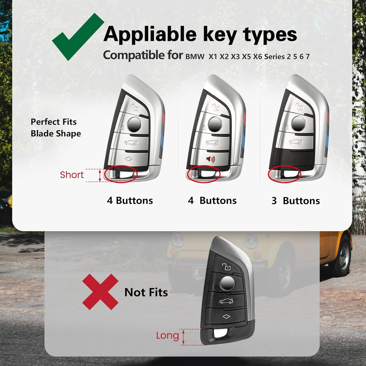 CTRINEWS for BMW Model 3B Key Fob Cover image number 4