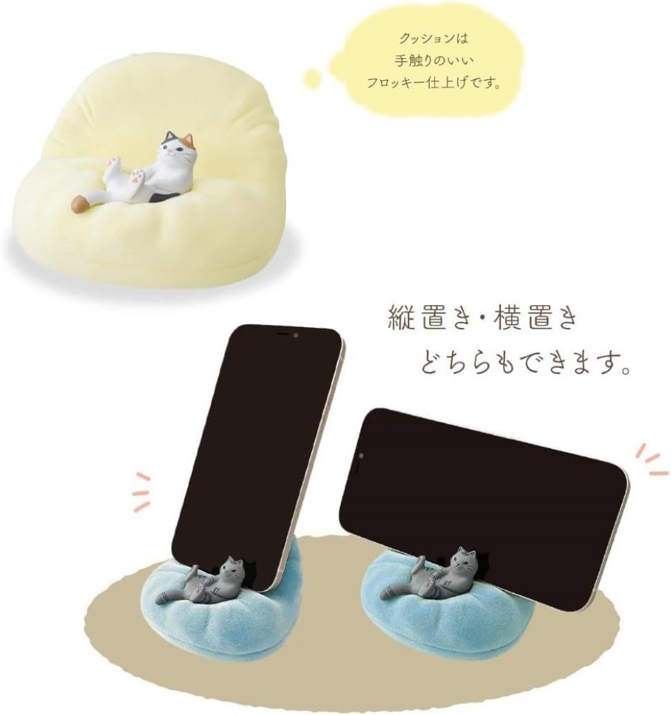 Decore Corporation SN-35742 Relaxing Cat Smartphone Stand Mike image number 2