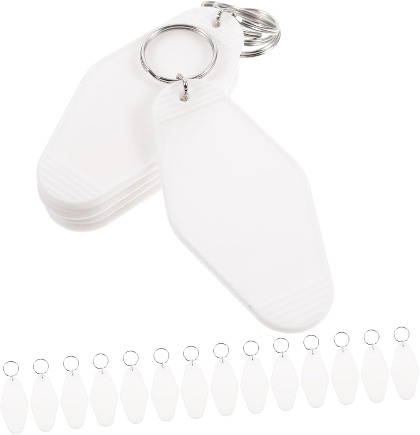 TINEASUR 20Pcs Blank Keychain Tags for Luggage Backpack Key Labels for Travel Crafting Organization image number 5