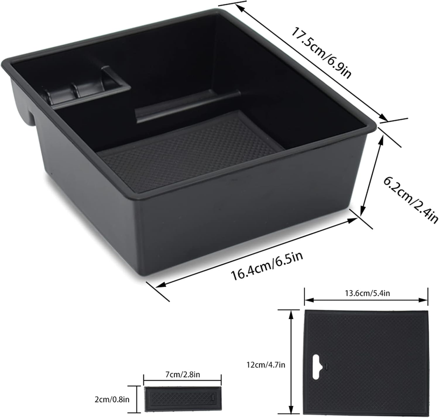 AUTOXBERT Center Console Organizer Tray Armrest Storage Box for Toyota Fortuner Hilux 2004-2015