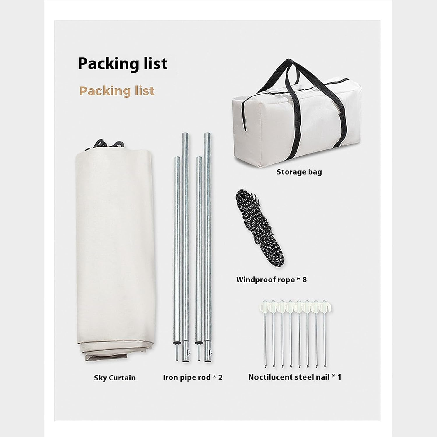 Lvpradior Tent Tarp Waterproof 3X3M/3X4M, Portable Camping Waterproof Tarp Rain Fly Windproof Snowproof Anti-Uv Awning Canopy, for Camping, Travel, Outdoor, Hammock (3 * 3M) image number 5