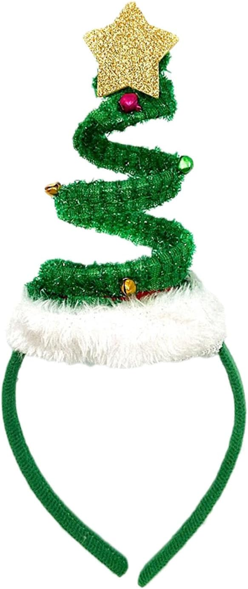 CENZICOM Springy Christmas Tree with Bells Santa Headband for Christmas Party, 2 PCS image number 6