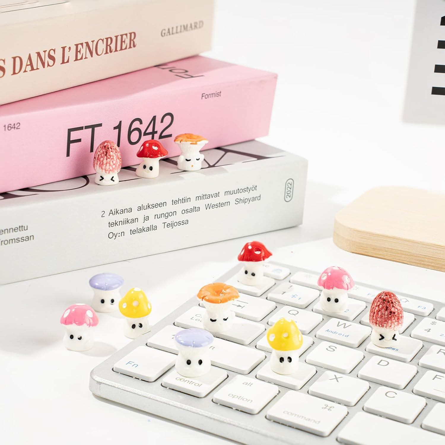 12PCS Mushroom Car Dashboard Decorations, Cute Mushroom Decor for Women Rear View Mirror Ornament Cute Car Decor Interior Dashboard Accessories for Home Office image number 6