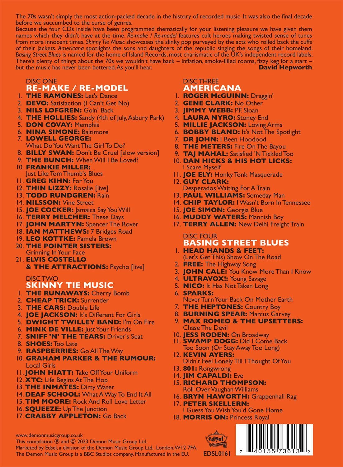 David Hepworth'S More Deep 70S: Underrated Cuts from a Misunderstood Decade / Various - 4CD Boxset image number 2