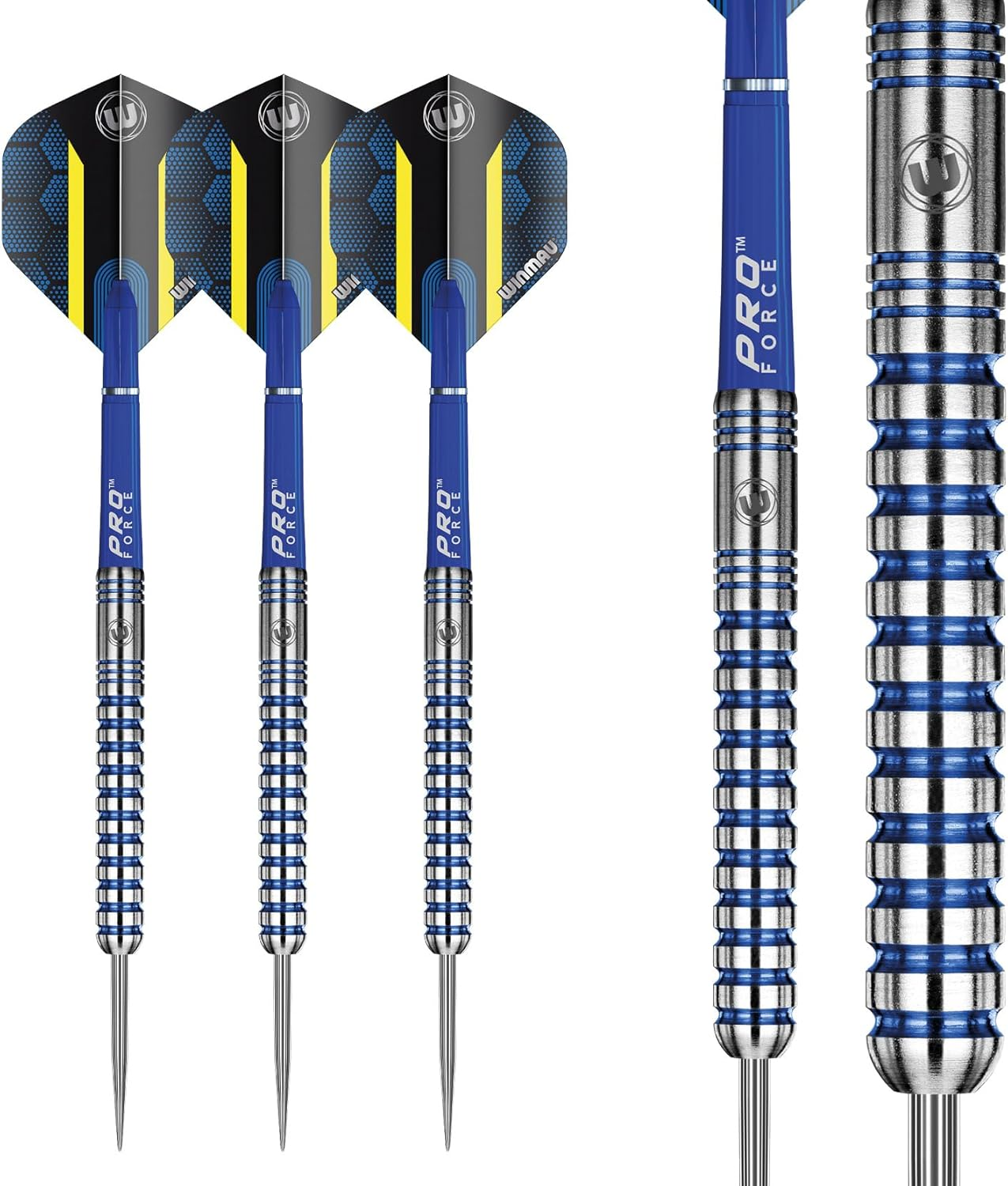 WINMAU Sub-Zero 24 Gram Professional Steeltip Tungsten Darts Set with Flights and Shafts (Stems) image number 4