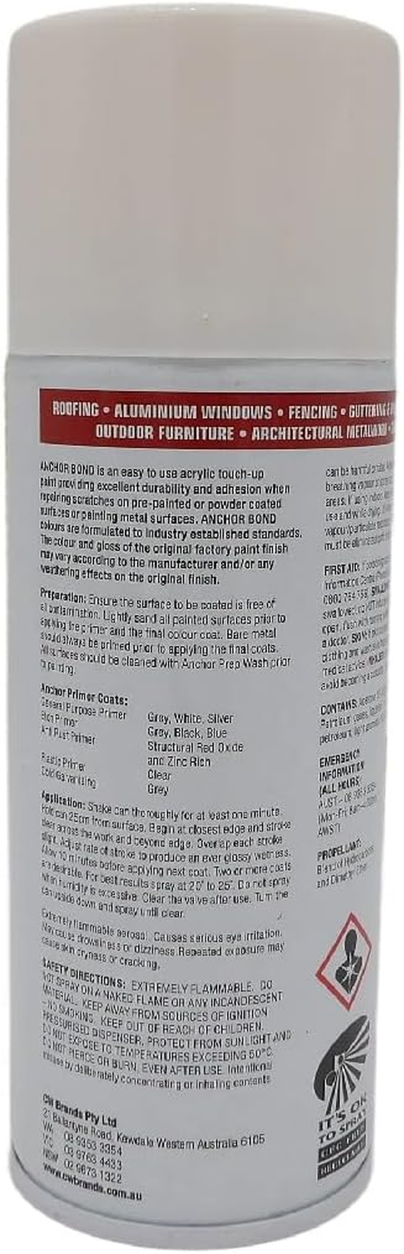 Anchor Bond Touch-Up Spray Paint 150 G, Dover White/Bulla White image number 3