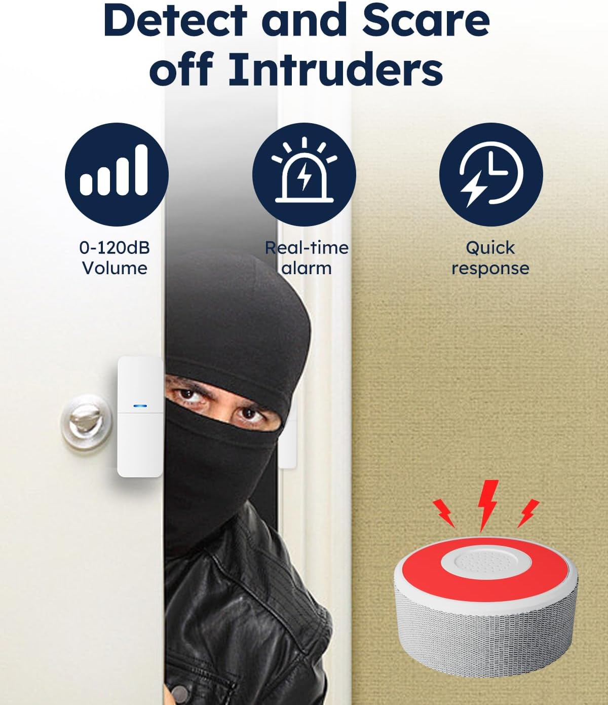 Tolviviov Alarm System for Home Security, DIY Door Alarm Security Systems, Smart App Alerts, 15Piece Kit, No Monthly Fee, Wifi Alarm, Door Window Motion Sensor, for Home Security, and Kids Safety image number 3