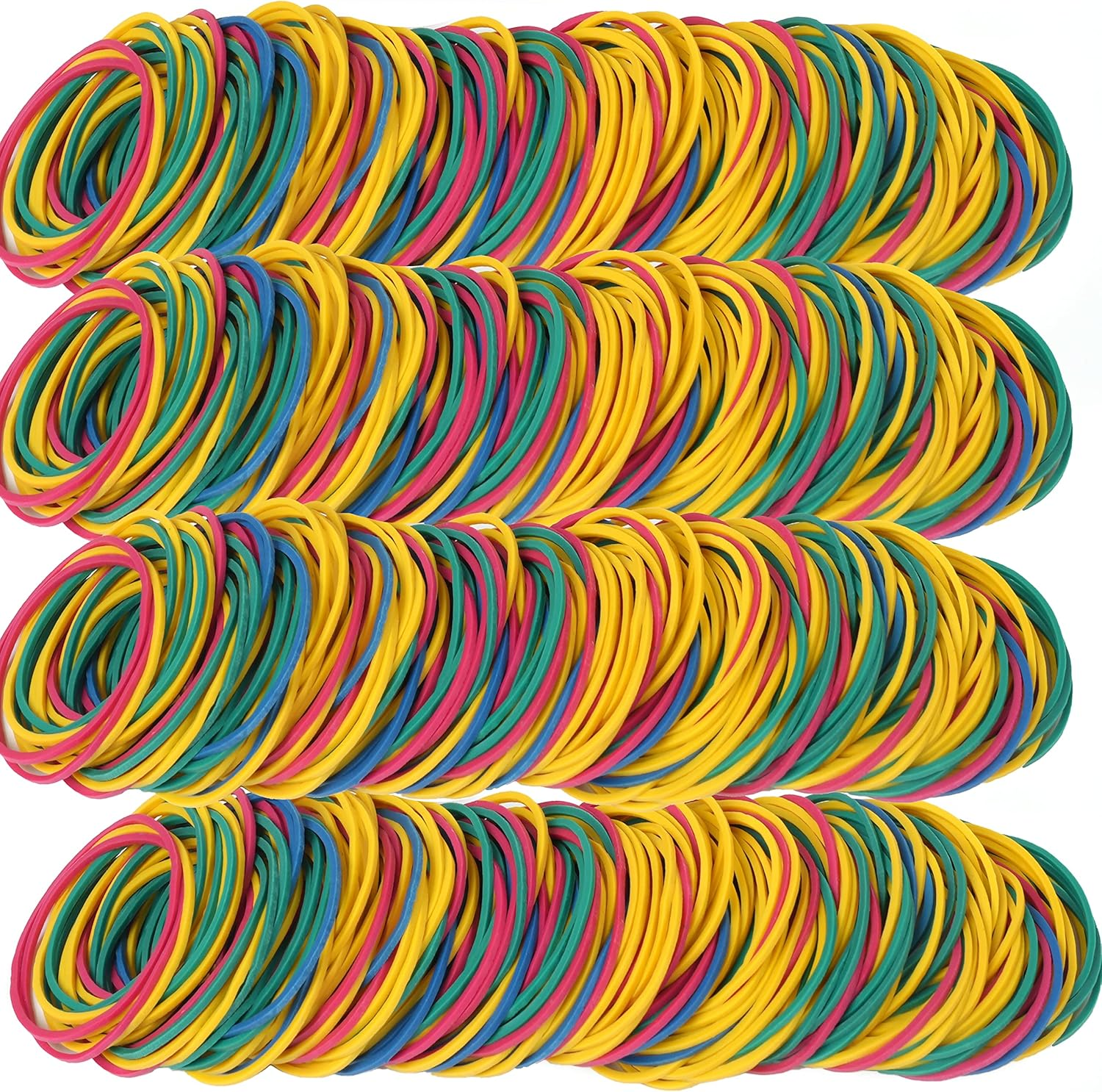 Rubber Bands Size#16 Mixed Color Elastic Rubber Band 550Pcs 200Grams Office Supplies File Folders Litter Box image number 4