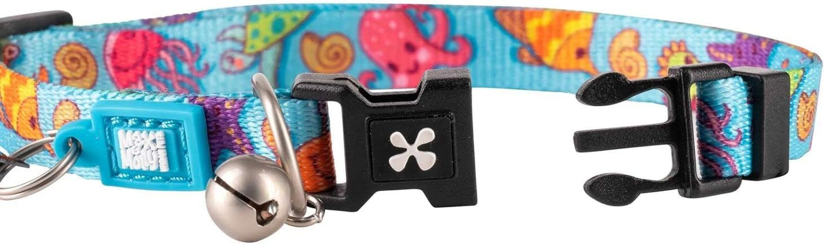 Max & Molly Smart ID Cat Collar Blue Ocean Safety Buckle Comfortable Vented Durable Design Waterproof Fun image number 4