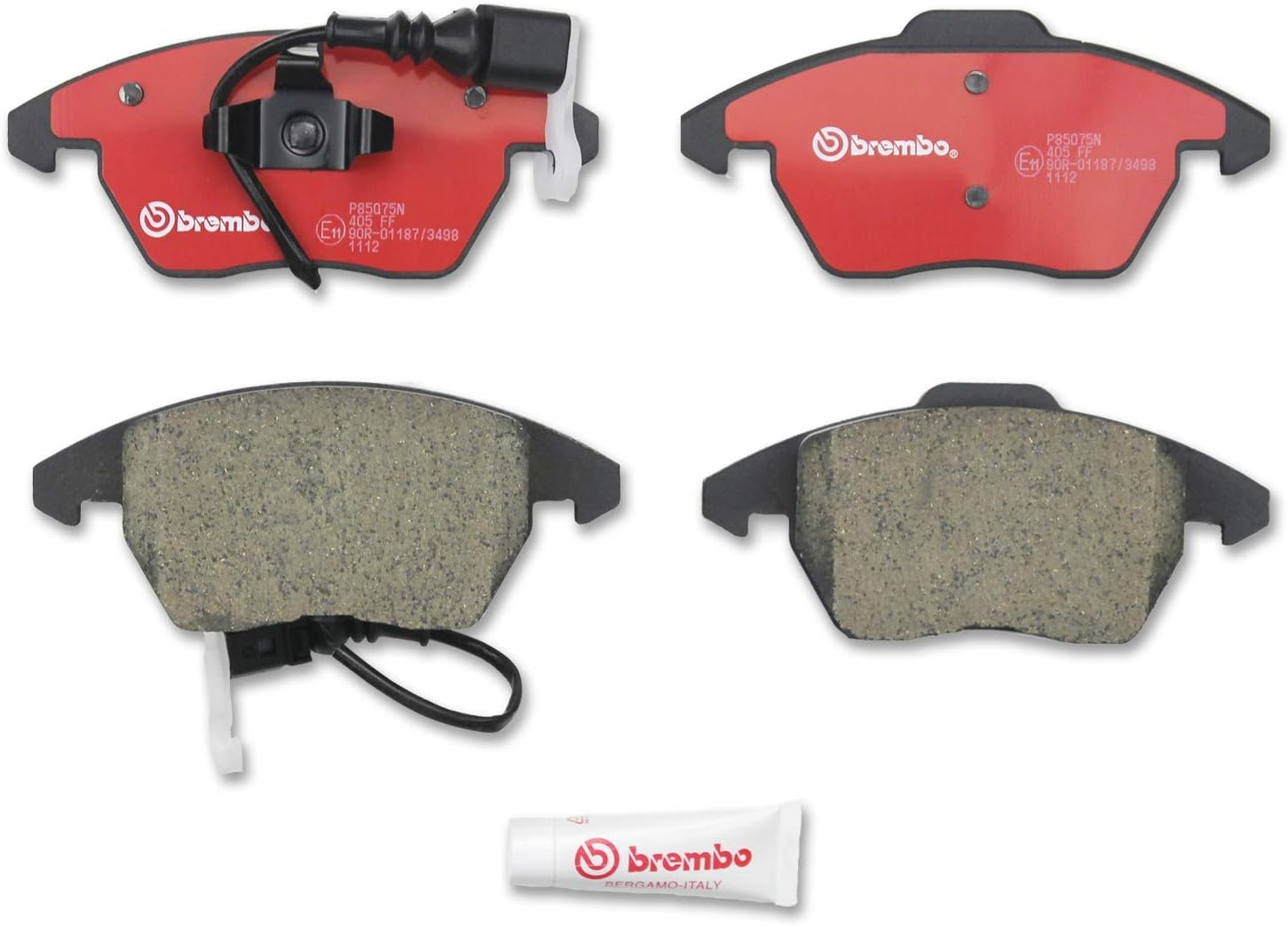 Brembo P85075N Premium Ceramic Front Disc Brake Pad Set AUDI/SEAT/SKODA/SPYKER/VW/VW (FAW) OE# 1K0698151C