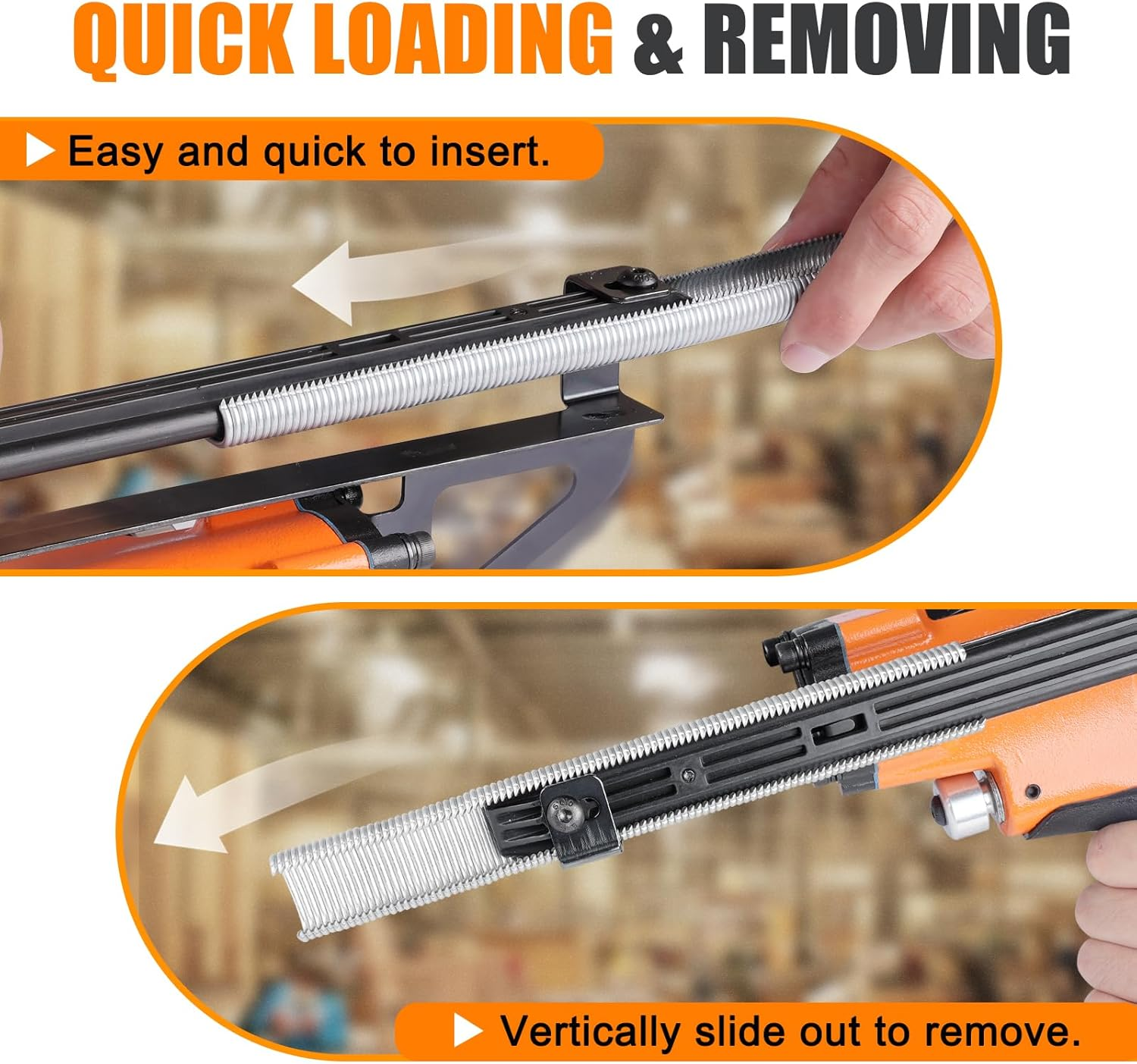 Kamsin K-SC7C 15 Gauge Pneumatic Hog Ring Gun Kit &ndash; 19Mm C Ring Stapler with 1000PCS Staples (4.8Mm Closure) &ndash; Air Powered for Wire Cages, Fencing, Animal Traps image number 3