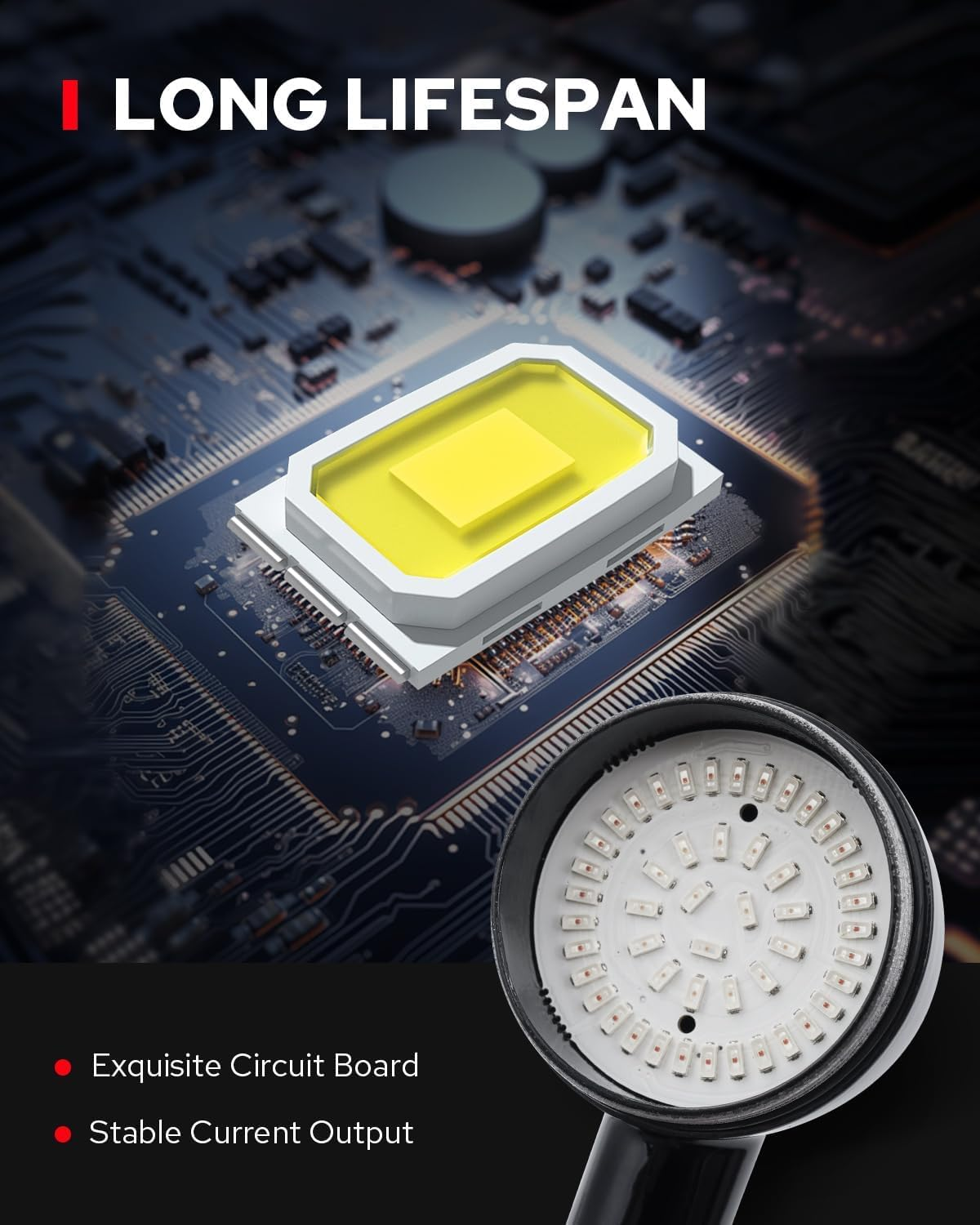 Benlari Motorcycle Bullet 48 Leds Rear Turn Signal Light SMD Blinker Indicator Fit for Honda Yamaha Suzuki Kawasaki Harley Sportster (Black,Front Turn Light) (Black/Red and Amber Light) image number 6