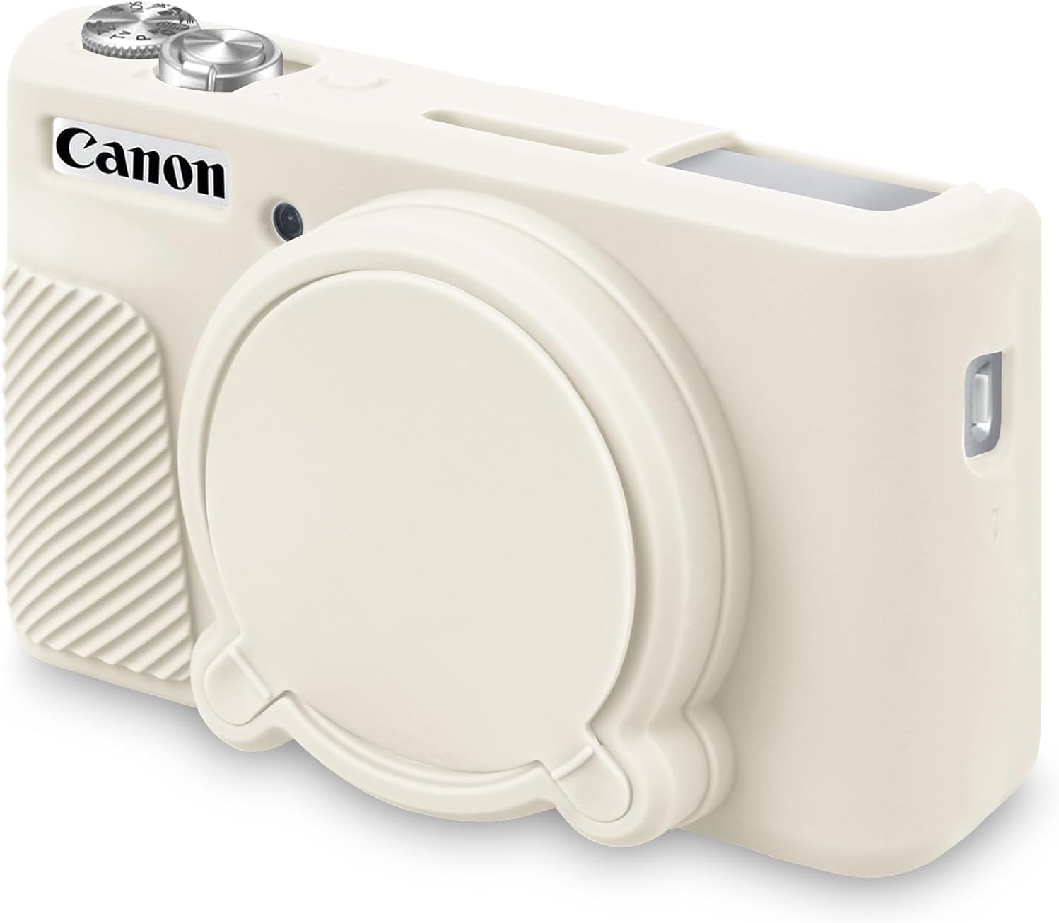 Protective Case for Canon Powershot SX740 SX730, Silicone Digital Camera Case, SX740 Soft Silicone Case Cover Rubber Camera Sleeve with Removable Lens Cover (Mist White) image number 4