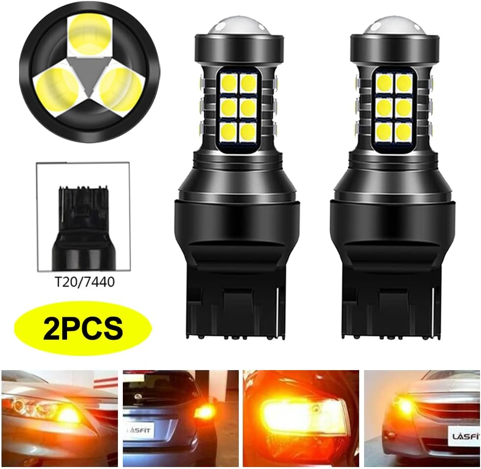 LED WY21W T20 7440 BRIGHT AMBER Bulb for Indicator Turn Signal AU NEW image number 4