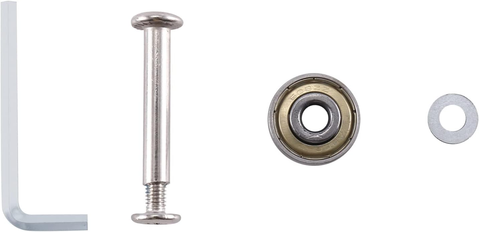 Tuperoymse 50 X 22 Mm Set of 2 Luggage Suitcase Replacement Wheels, PU Swivel Caster Wheels Carbon Steel Bearings Repair Kits image number 5