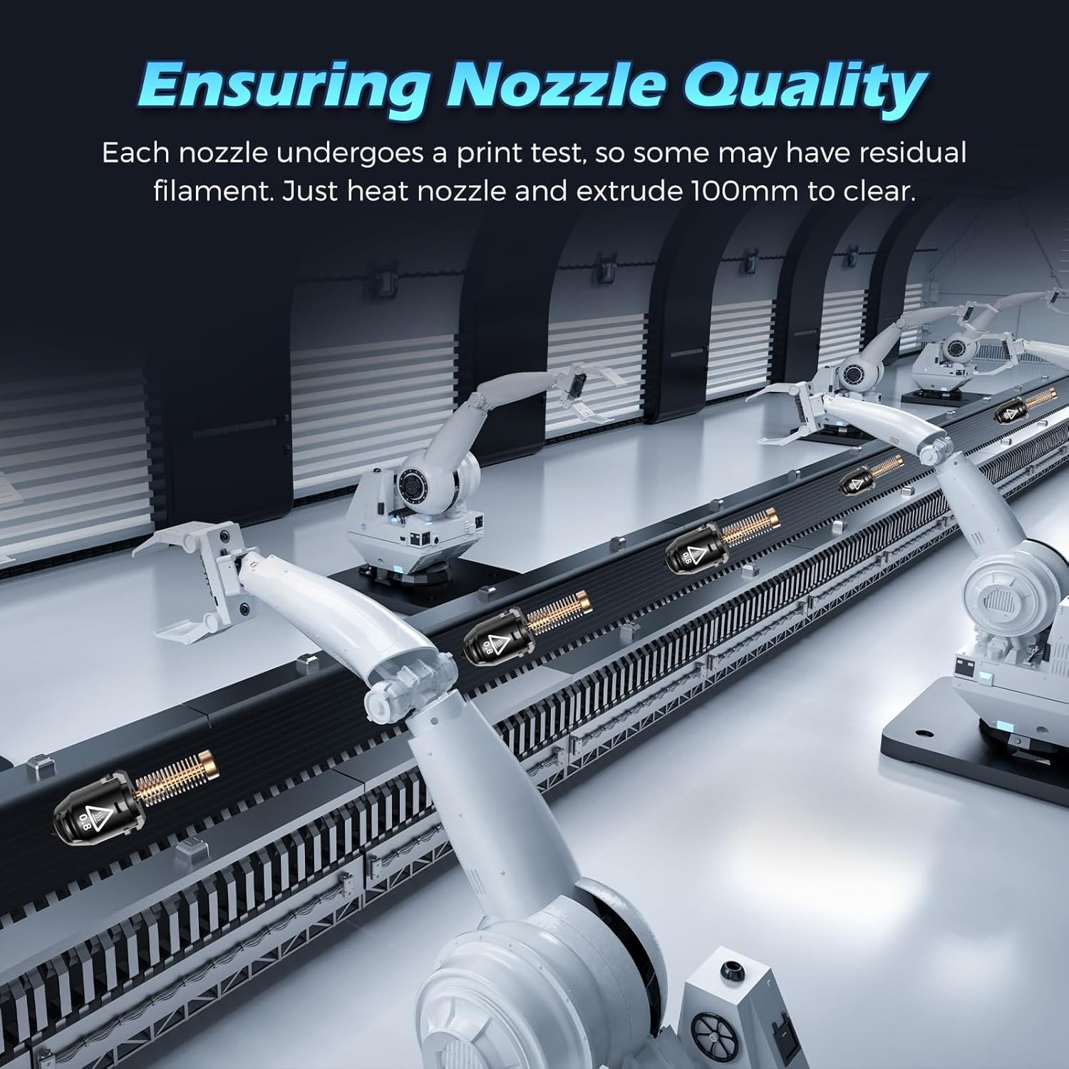 FLASHFORGE Adventurer 5M Nozzle, 4-Pack Nozzle Bundle, 280℃ High Flow 32Mm&sup3;/S Nozzle for Stable High-Speed Printing, Adventurer 5M Pro Hotend, 3S Quick-Detachable Nozzle image number 3