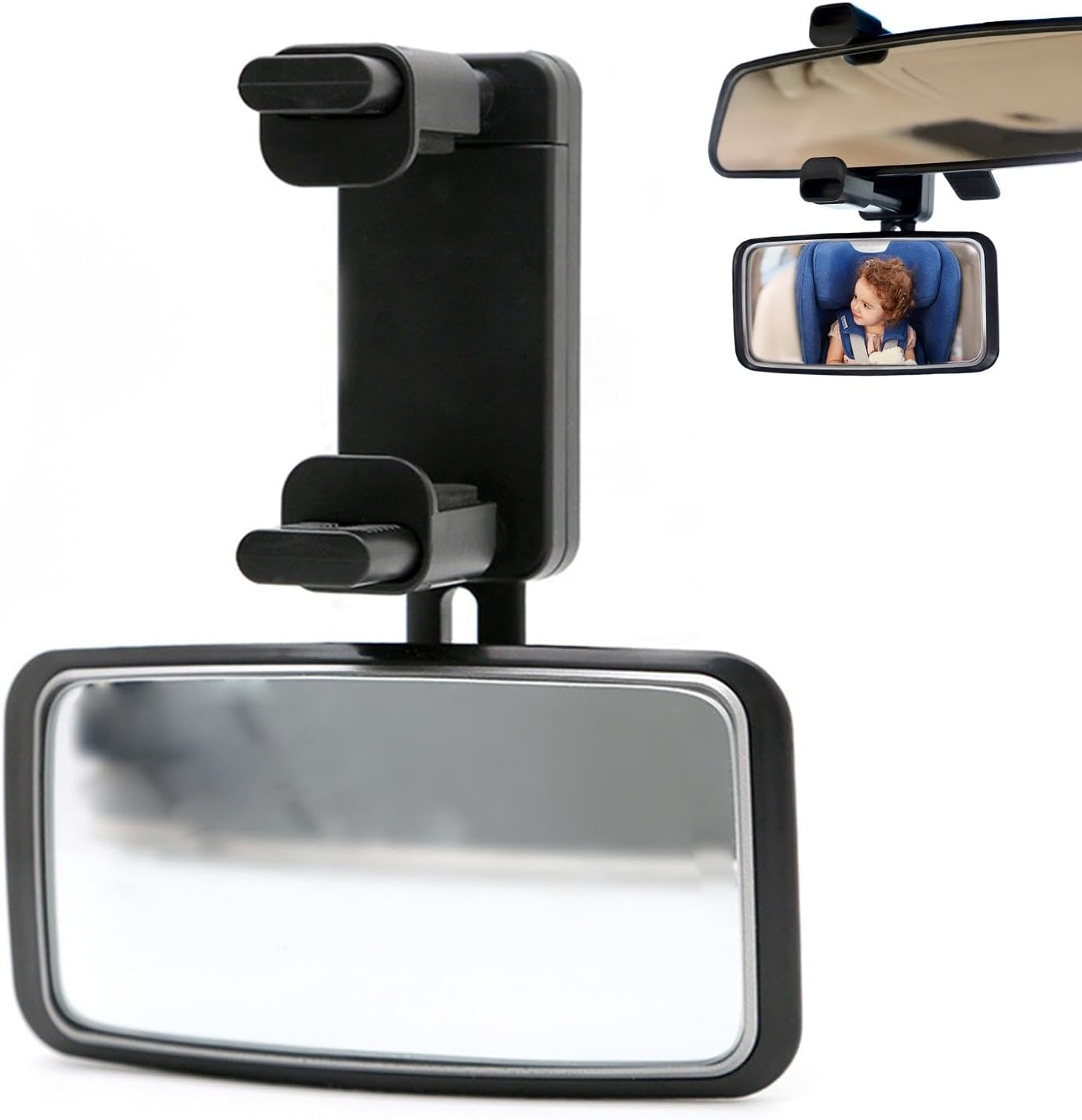 Car Mirror for Kids, Front Facing Rear View Mirror, 360 Degree Car Seat Mirror | with Non-Loose Mounting Buckles, Automatic Rear Seat Mirrors for Kids Travel Equipment image number 5