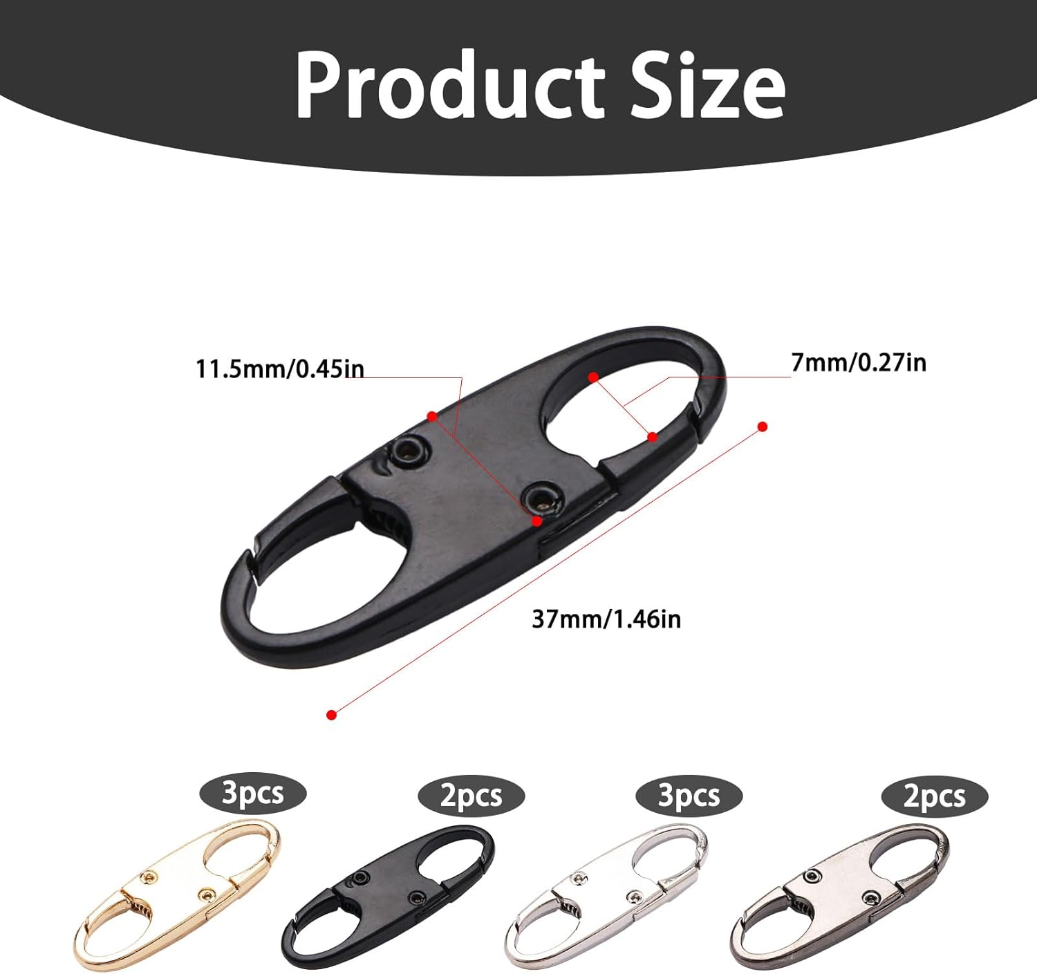10Pcs Zipper Lock, Zipper Lock Anti-Theft Device Carabiner Clip, Keychain Accessory Luggage Locks, Keep the Zipper Closed to Protect Your Belongings image number 6