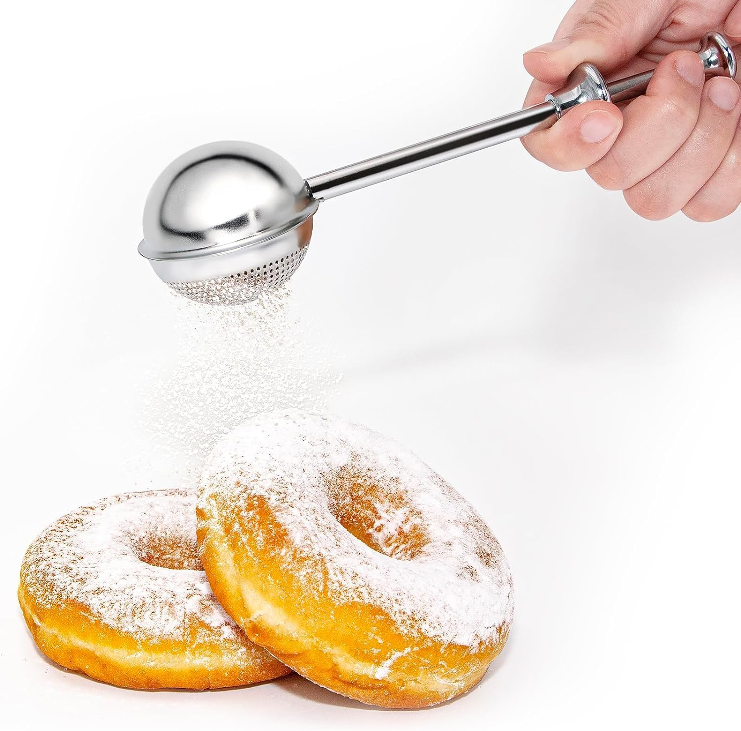 2 PCS Flour Dusting Wand,With Powder Spreading Molds, Dusting Wand for Sugar, Flour and Spices, Stainless Steel Pick up and Dust Flour Sifter, Dusting Wand for Sugar, Flour and Spices image number 4