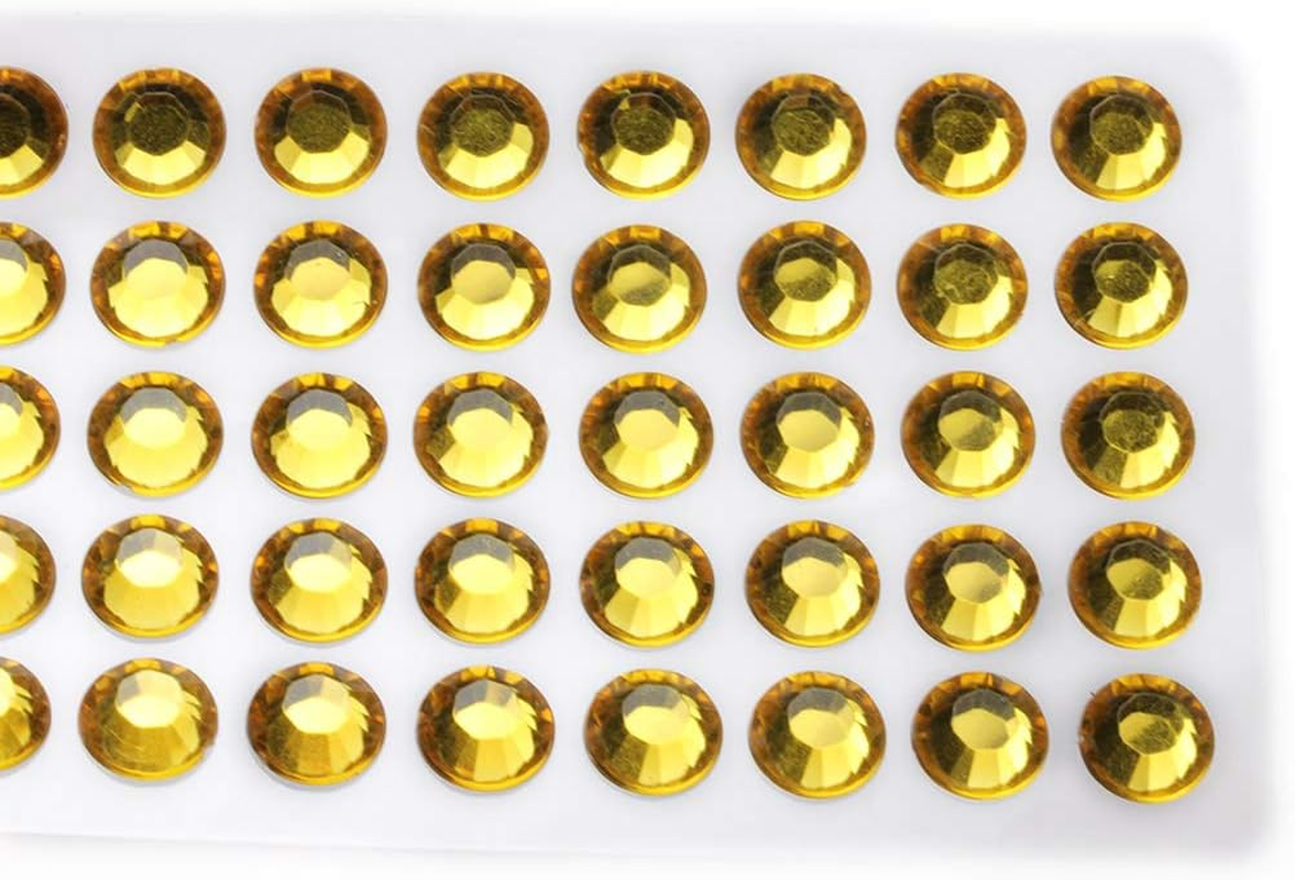 10Mm SS46 Blue Self Adhesive Acrylic Rhinestones Plastic Face Gems Stick on Body Jewels for DIY Cards and Invitations Crafts Bling Sticker - 5 Sheets - 250PCS