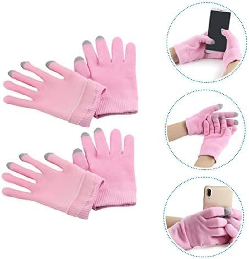 2 Pairs Moisturizing Gloves for Women,Eczema Beauty Spa Night Gloves, Hand Essential Oil Care for Dry Cracked Hands Overnight Use image number 2