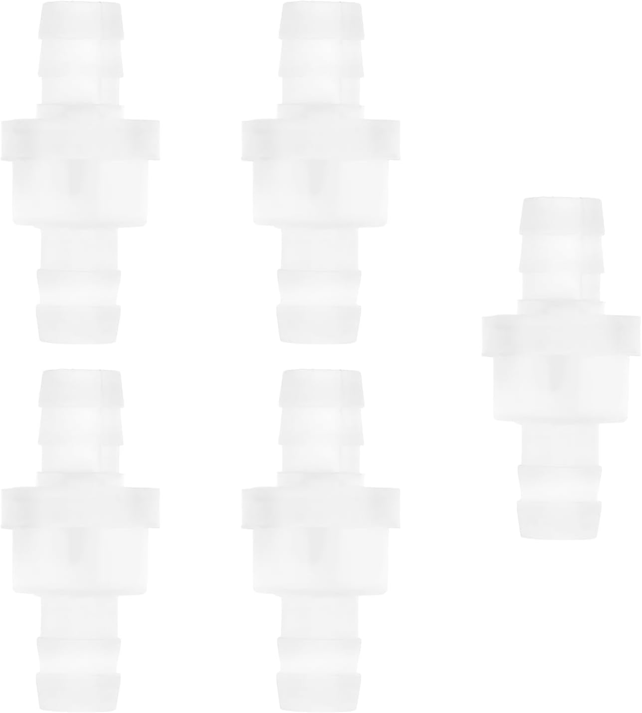 LT Easiyl Pack of 5 Check Valve Hose Barb One Way Inline Check Valve Plastic Check Valve Non Return Check Valve for Fuel Gas Liquid Air, 3/8 Inch(10Mm)