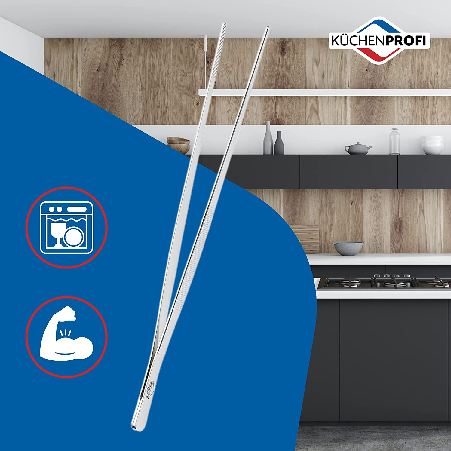 Kuchenprofi Extra-Long Tweezer Tongs 9 Inch Silver image number 6