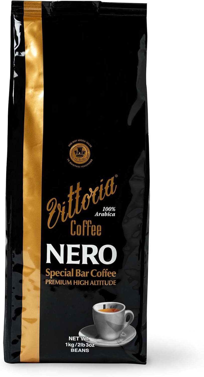 Vittoria Coffee Nero 100% Arabica Special Bar Dark Roasted Coffee Beans. Online Exclusive -1Kg image number 2