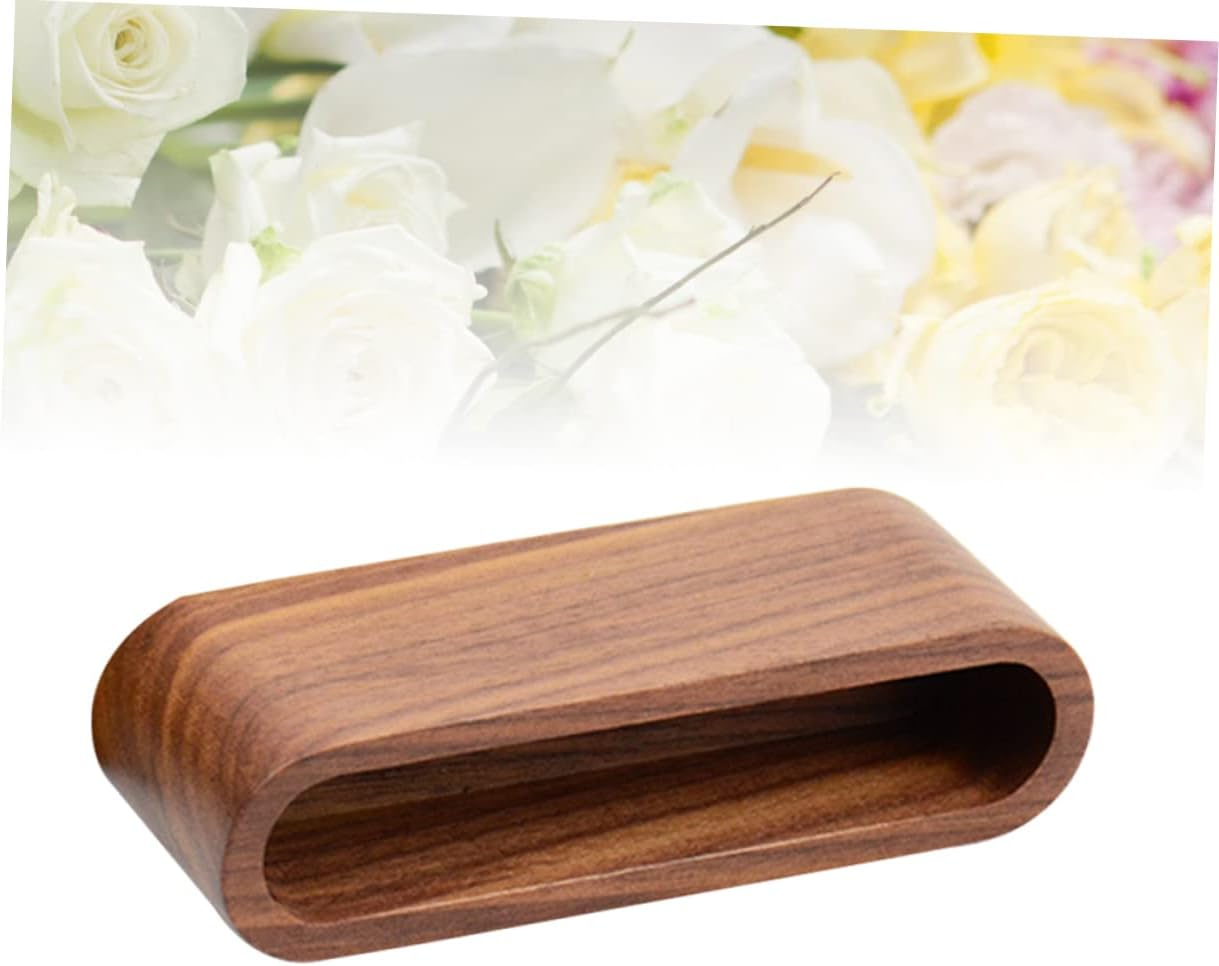 TEHAUX Walnut Wooden Desk Pen Holder Organizer Stationery Case Office Supplies Business Card Storage Box image number 1