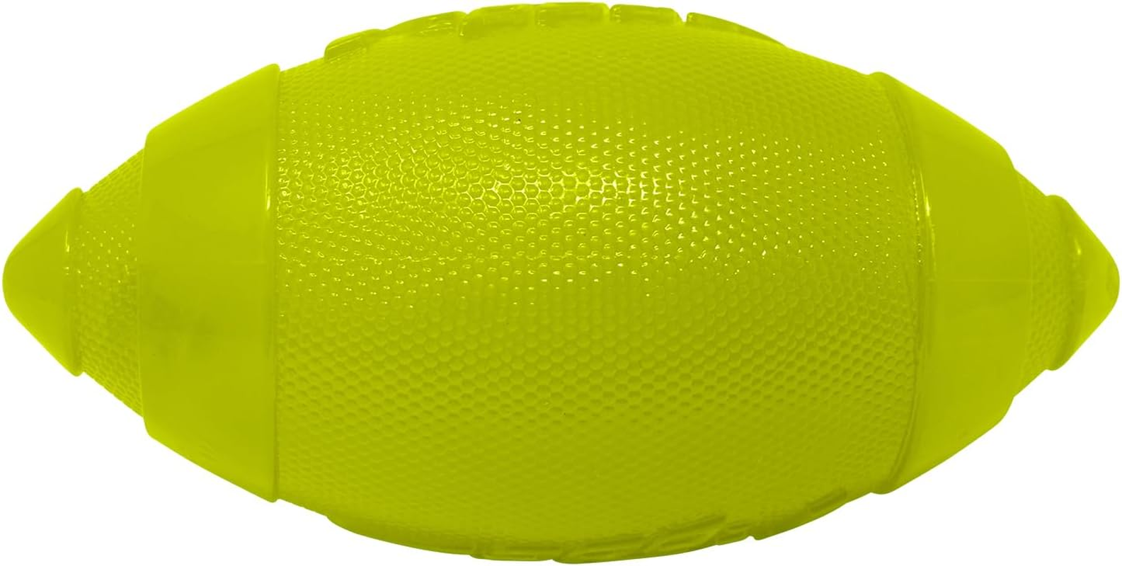 Nerf Dog 7In TPR Glow Classic Squeak Football Dog Toy -Green image number 1