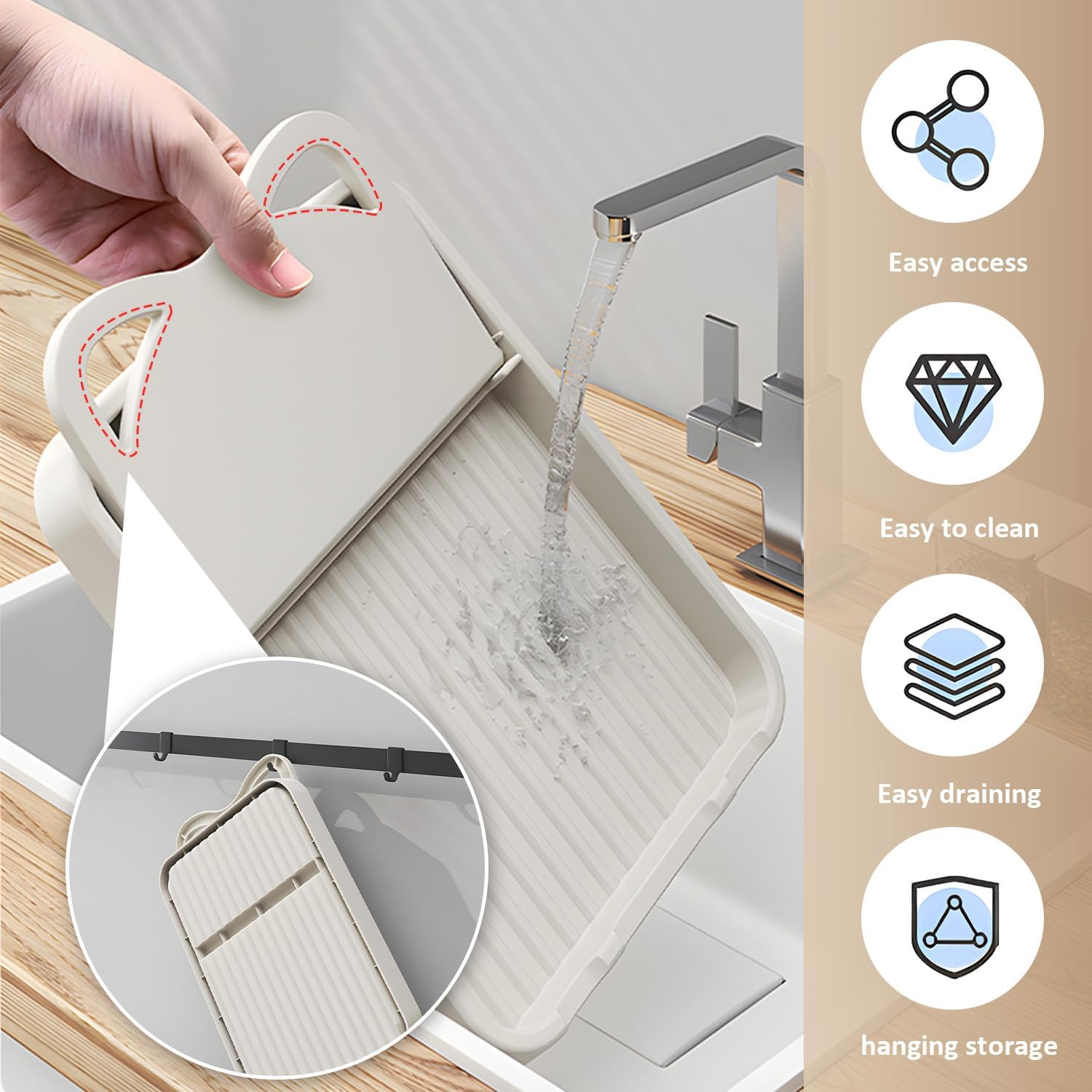 TORMEN Spoon Rest with Lid Holder, Foldable Kitchen Utensil Rest for Countertop, Heat-Resistant and Non-Slip Spoon Holder for Spatula, Ladle, Pot Lid, Cooking Accessories image number 5