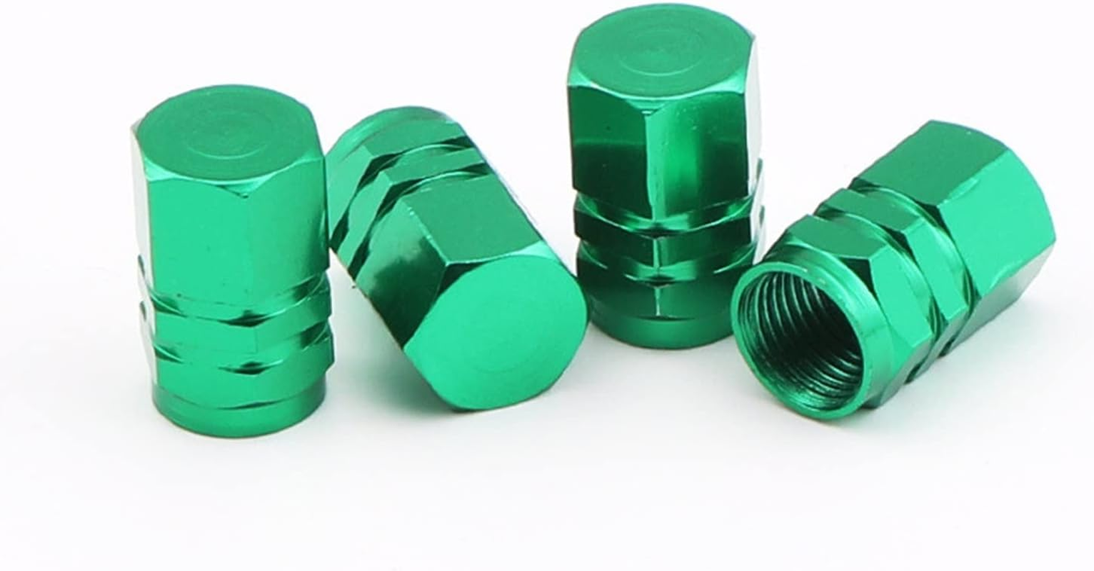 Aluminum Alloy Car Wheel Tire Valve Caps Tyre Rim Stem Covers Airdust Waterproof Compatible with Automobiles Motorcycles Trucks Bikes (Color : Grey 4Caps)